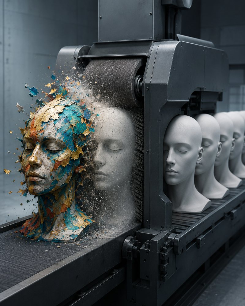 Faces sanded uniform on a conveyor